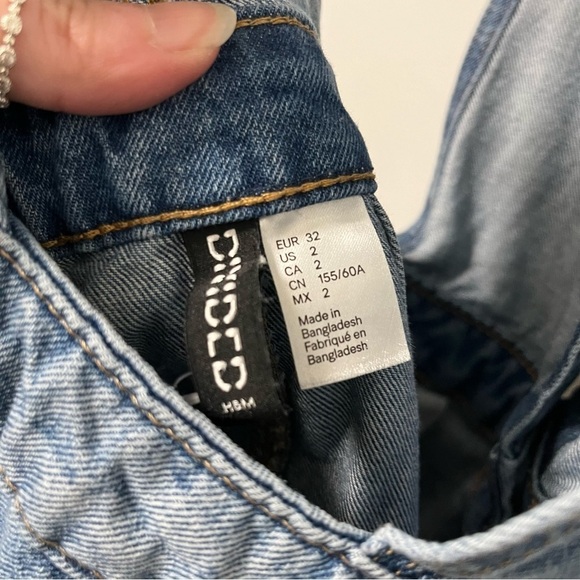 H&M Divided Denim Overall Dress Size 2 - Picture 4 of 9